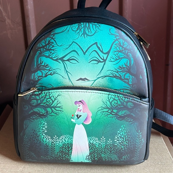Danielle Nicole Sleeping Beauty Maleficent Mini Backpack Briar Rose Disney - Picture 1 of 6